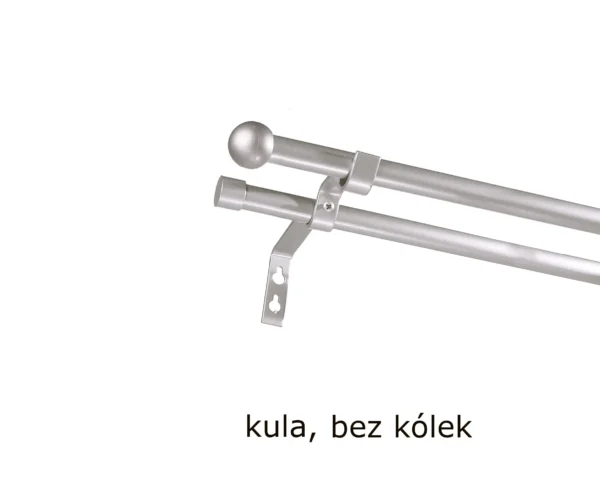 Karnisz Metalowy FI 16 PRO Podwójny bez kółek 6 kolorów - obrazek 27