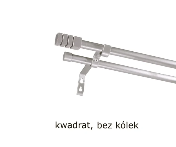 Karnisz Metalowy FI 16 PRO Podwójny bez kółek 6 kolorów - obrazek 26
