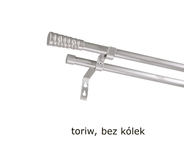 Karnisz Metalowy FI 16 PRO Podwójny bez kółek 6 kolorów - obrazek 25