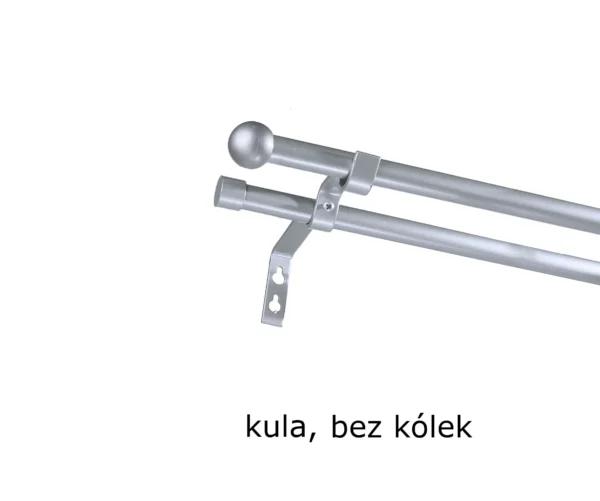 Karnisz Metalowy FI 16 PRO Podwójny bez kółek 6 kolorów - obrazek 24