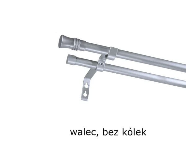 Karnisz Metalowy FI 16 PRO Podwójny bez kółek 6 kolorów - obrazek 23