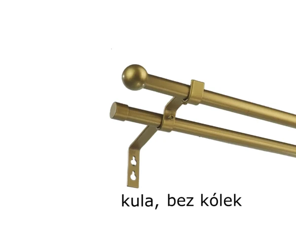 Karnisz Metalowy FI 16 PRO Podwójny bez kółek 6 kolorów - obrazek 13