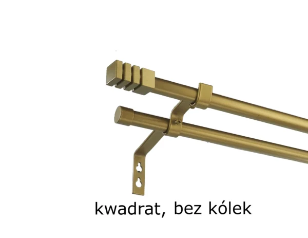Karnisz Metalowy FI 16 PRO Podwójny bez kółek 6 kolorów - obrazek 5