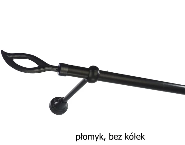 Karnisz Metalowy FI 16 Pojedynczy bez kółek 7 kolorów - obrazek 6