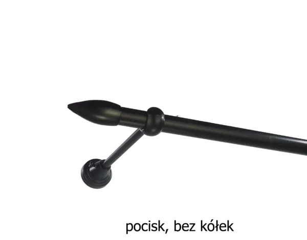 Karnisz Metalowy FI 16 Pojedynczy bez kółek 7 kolorów - obrazek 5