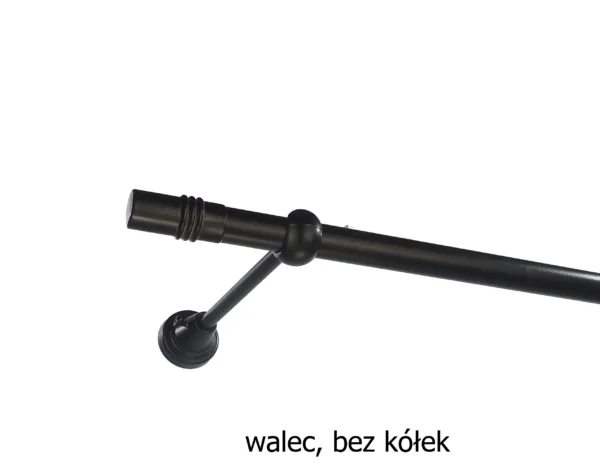 Karnisz Metalowy FI 16 Pojedynczy bez kółek 7 kolorów - obrazek 3