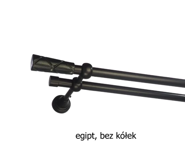 Karnisz Metalowy FI 16 Podwójny bez kółek 7 kolorów - obrazek 11