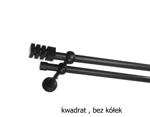 Karnisz Metalowy FI 16 Podwójny bez kółek 7 kolorów - obrazek 8