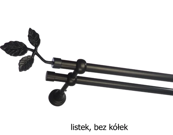 Karnisz Metalowy FI 16 Podwójny bez kółek 7 kolorów - obrazek 7