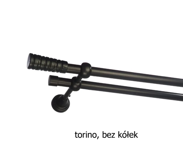 Karnisz Metalowy FI 16 Podwójny bez kółek 7 kolorów - obrazek 4