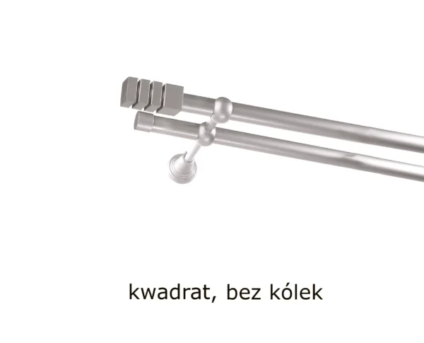 Karnisz Metalowy FI 16 Podwójny bez kółek 7 kolorów - obrazek 35