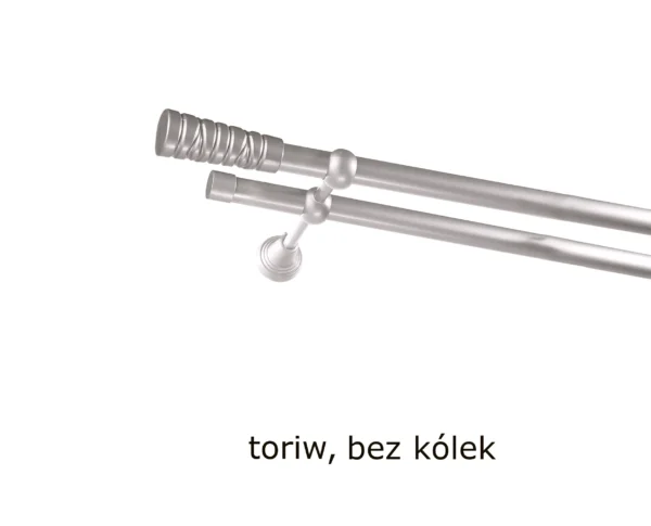 Karnisz Metalowy FI 16 Podwójny bez kółek 7 kolorów - obrazek 36