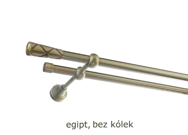 Karnisz Metalowy FI 16 Podwójny bez kółek 7 kolorów - obrazek 41