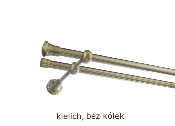 Karnisz Metalowy FI 16 Podwójny bez kółek 7 kolorów - obrazek 43