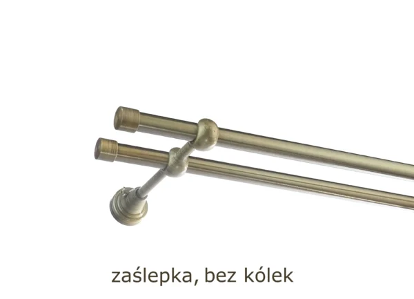 Karnisz Metalowy FI 16 Podwójny bez kółek 7 kolorów - obrazek 45