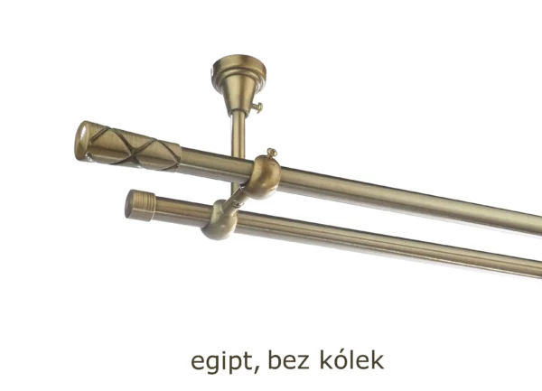 Karnisz Metalowy FI 16 Podwójny sufitowy bez kółek 7 kolorów - obrazek 14