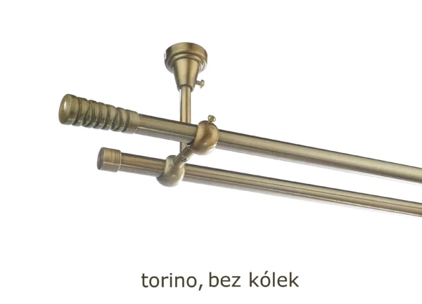 Karnisz Metalowy FI 16 Podwójny sufitowy bez kółek 7 kolorów - obrazek 12