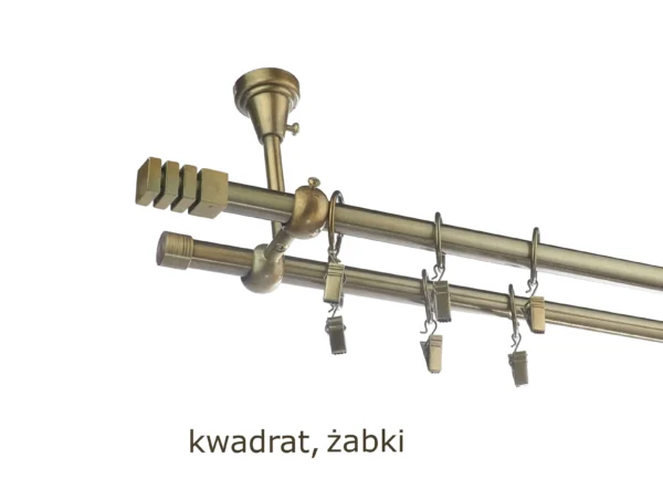 Karnisz Metalowy FI 16 Podwójny sufitowy 7 kolorów - obrazek 16
