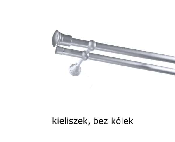 Karnisz Metalowy FI 16 Podwójny bez kółek 7 kolorów - obrazek 24