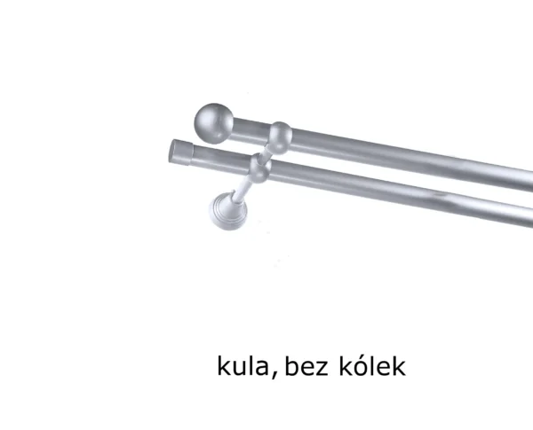 Karnisz Metalowy FI 16 Podwójny bez kółek 7 kolorów - obrazek 23