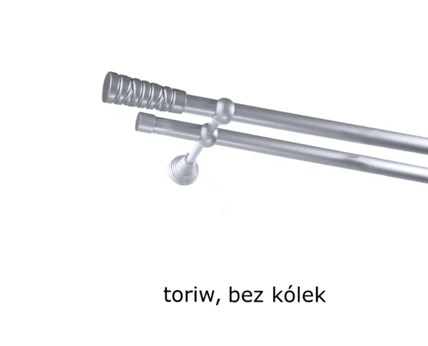 Karnisz Metalowy FI 16 Podwójny bez kółek 7 kolorów - obrazek 20