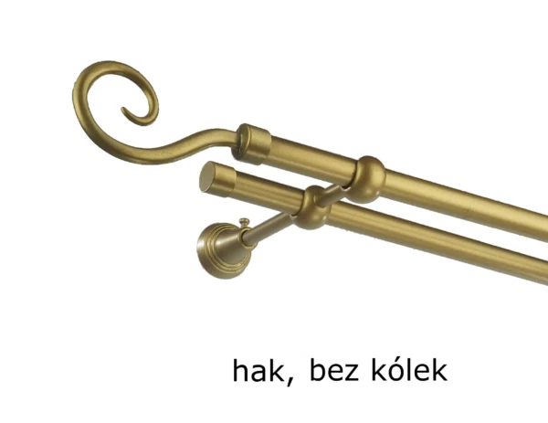 Karnisz Metalowy FI 16 Podwójny bez kółek 7 kolorów - obrazek 28