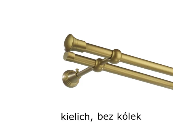 Karnisz Metalowy FI 16 Podwójny bez kółek 7 kolorów - obrazek 29