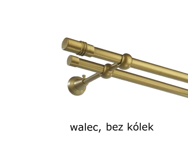 Karnisz Metalowy FI 16 Podwójny bez kółek 7 kolorów - obrazek 31