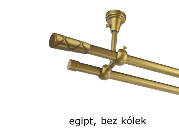 Karnisz Metalowy FI 16 Podwójny sufitowy bez kółek 7 kolorów - obrazek 7