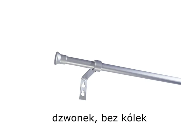 Karnisz Metalowy FI 19 Pojedynczy PRO bez kółek 6 kolorów do wyboru - obrazek 5