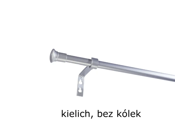 Karnisz Metalowy FI 19 Pojedynczy PRO bez kółek 6 kolorów do wyboru - obrazek 6