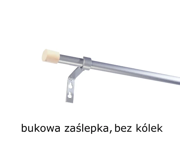Karnisz Metalowy FI 19 Pojedynczy PRO bez kółek 6 kolorów do wyboru - obrazek 2
