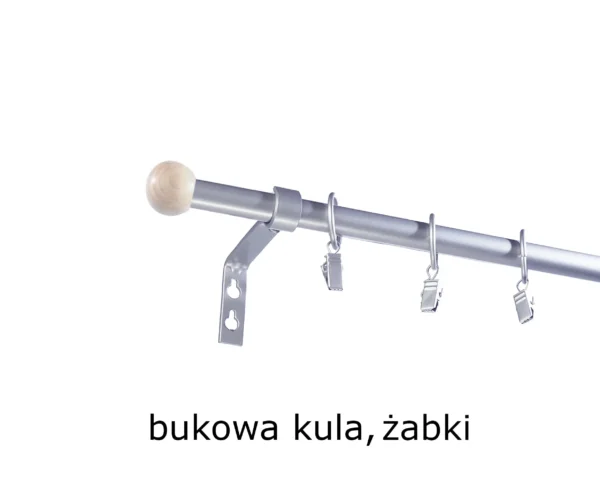 Karnisz Metalowy FI 19 Pojedynczy PRO 6 kolorów do wyboru - obrazek 3