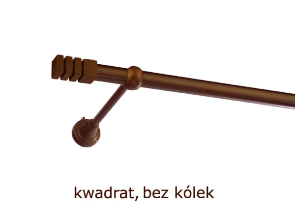 Karnisz Metalowy FI 19 Pojedynczy bez kółek 10 kolorów - obrazek 27