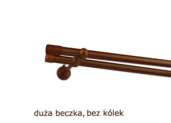 Karnisz Metalowy FI 19 Podwójny bez kółek 10 kolorów - obrazek 46