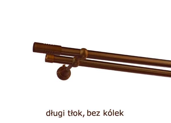 Karnisz Metalowy FI 19 Podwójny bez kółek 10 kolorów - obrazek 45