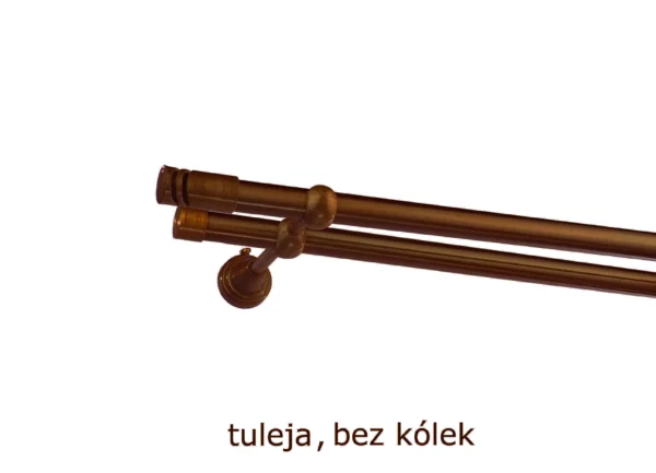 Karnisz Metalowy FI 19 Podwójny bez kółek 10 kolorów - obrazek 50
