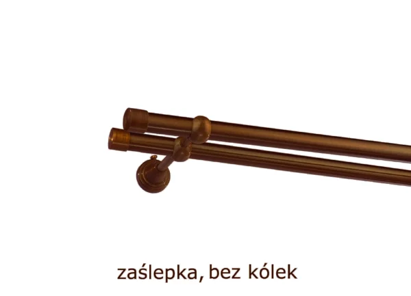 Karnisz Metalowy FI 19 Podwójny bez kółek 10 kolorów - obrazek 49