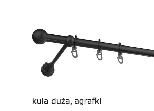 Karnisz Metalowy FI 19 Pojedynczy standard 10 kolorów - obrazek 7