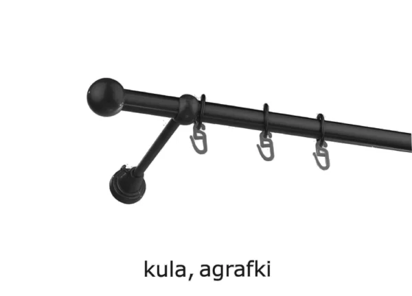Karnisz Metalowy FI 19 Pojedynczy standard 10 kolorów - obrazek 8