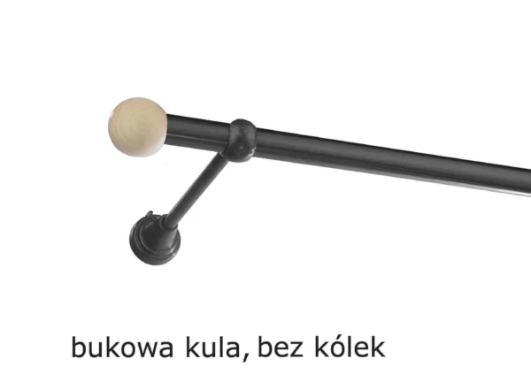 Karnisz Metalowy FI 19 Pojedynczy bez kółek 10 kolorów - obrazek 25