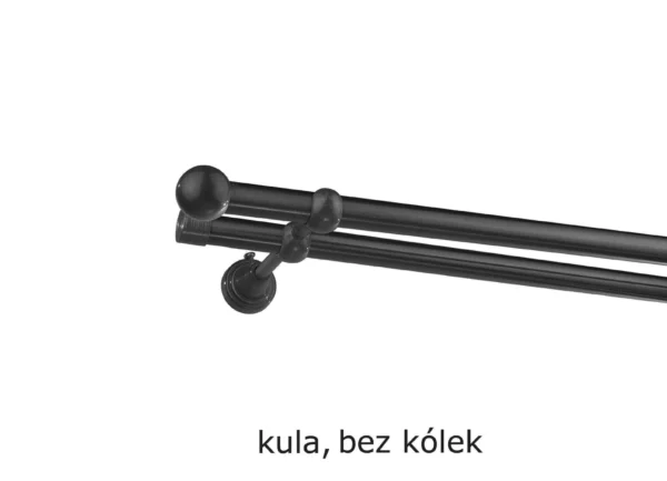 Karnisz Metalowy FI 19 Podwójny bez kółek 10 kolorów - obrazek 43