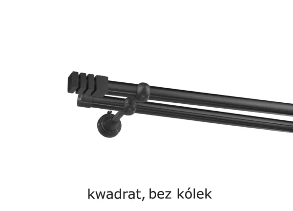Karnisz Metalowy FI 19 Podwójny bez kółek 10 kolorów - obrazek 42