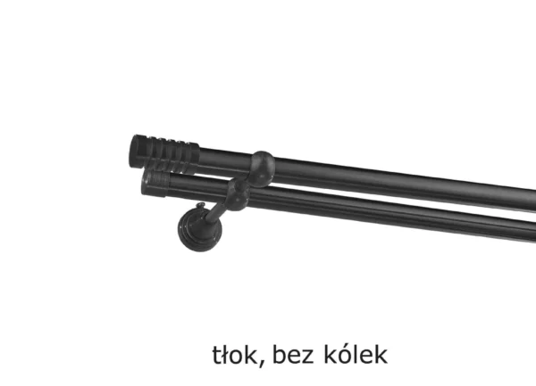 Karnisz Metalowy FI 19 Podwójny bez kółek 10 kolorów - obrazek 41