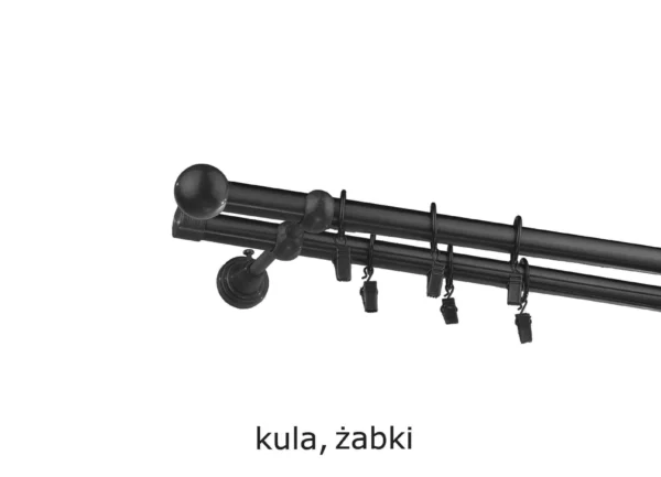 Karnisz Metalowy FI 19 Podwójny 10 kolorów do wyboru - obrazek 50