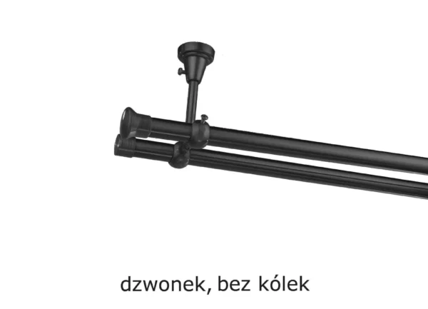 Karnisz Metalowy FI 19 Podwójny sufitowy bez kółek 10 kolorów do wyboru - obrazek 42