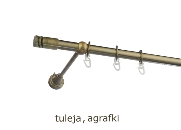 Karnisz Metalowy FI 19 Pojedynczy standard 10 kolorów - obrazek 39