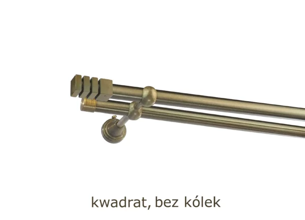 Karnisz Metalowy FI 19 Podwójny bez kółek 10 kolorów - obrazek 39