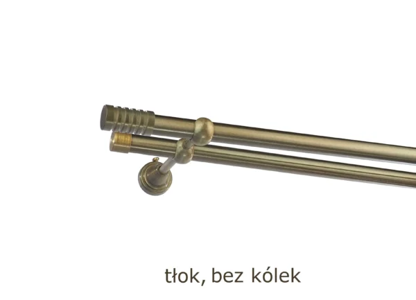 Karnisz Metalowy FI 19 Podwójny bez kółek 10 kolorów - obrazek 38