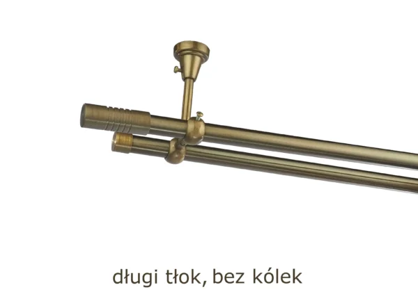 Karnisz Metalowy FI 19 Podwójny sufitowy bez kółek 10 kolorów do wyboru - obrazek 40